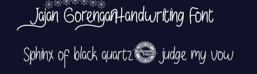 Jajan Gorengan Handwriting Font by CalligraphyFonts.net — Script Handwritten Font — thumbnail 2