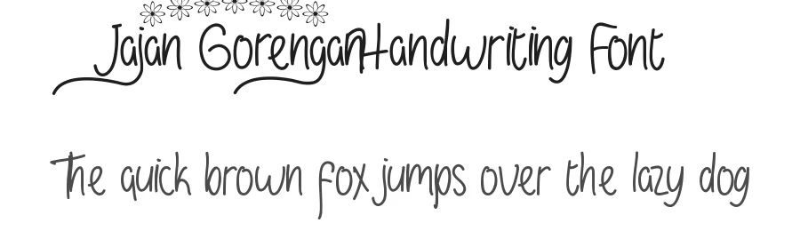 Jajan Gorengan Handwriting Font by CalligraphyFonts.net — Script Handwritten Font
