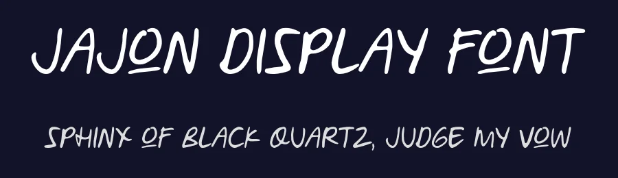Jajon Display Font by fajarrusalem — Script Handwritten Font — thumbnail 2