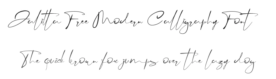 Jalitta Free Modern Calligraphy Font by khaiuns — Script Handwritten Font
