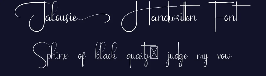 Jalousie Handwritten Font by CalligraphyFonts.net — Script Handwritten Font — thumbnail 2