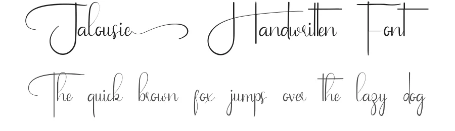 Jalousie Handwritten Font by CalligraphyFonts.net — Script Handwritten Font