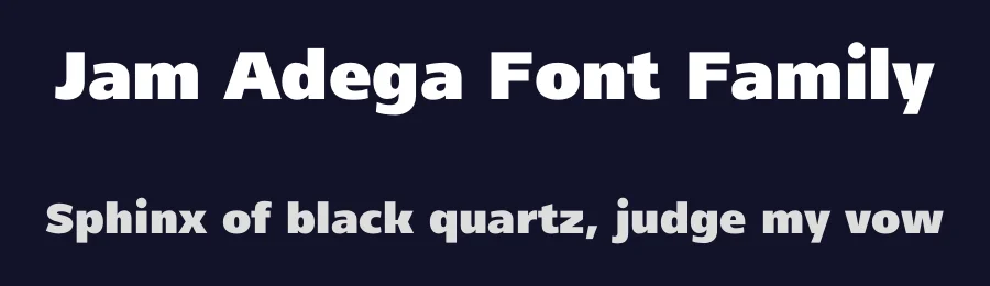 Jam Adega Font Family by JAM Type Design — Sans Serif Font — thumbnail 2