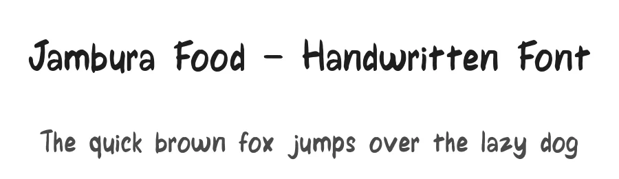 Jambura Food – Handwritten Font by illushvara — Script Handwritten Font