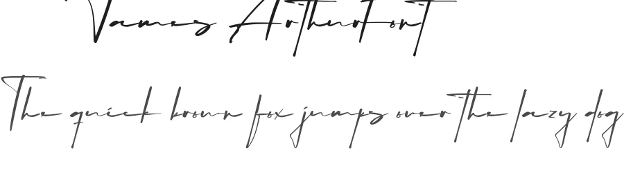 James Arthur Font by CalligraphyFonts.net — Script Handwritten Font