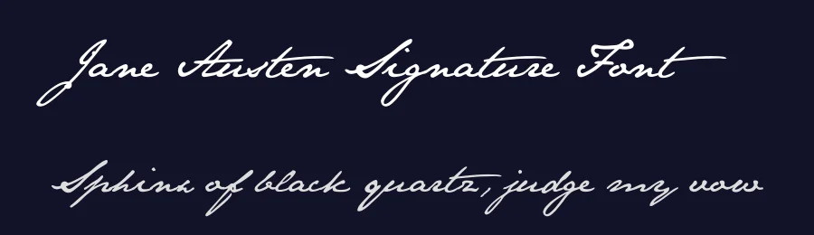 Jane Austen Signature Font by pia-frauss — Script Handwritten Font — thumbnail 2