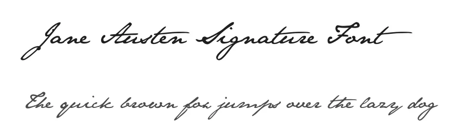 Jane Austen Signature Font by pia-frauss — Script Handwritten Font