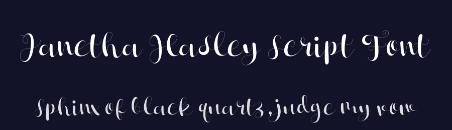 Janetha Hasley Script Font by letterenastudios — Script Handwritten Font — thumbnail 2