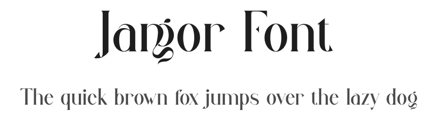 Jangor Font by yaqublekker — Display Font