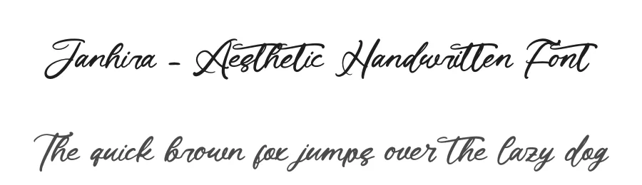 Janhira – Aesthetic Handwritten Font by letterenastudios — Script Handwritten Font