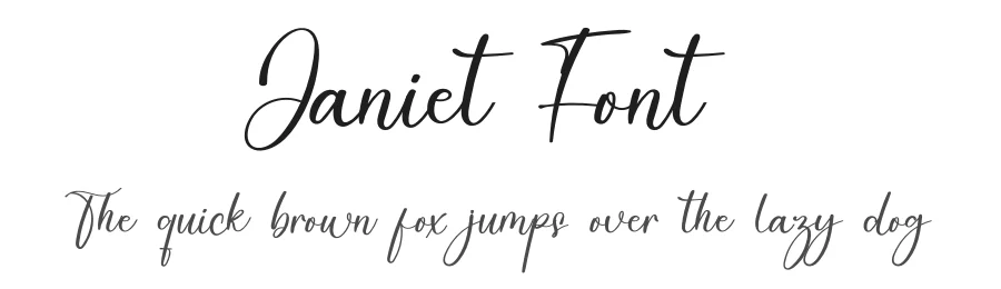 Janiet Font by freshtypeink — Script Handwritten Font