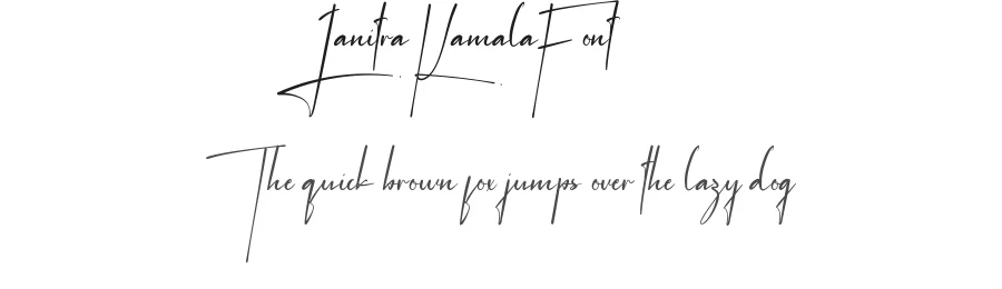 Janitra Kamala Font by CalligraphyFonts.net — Script Handwritten Font