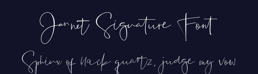 Jannet Signature Font by fikryal — Script Handwritten Font — thumbnail 2