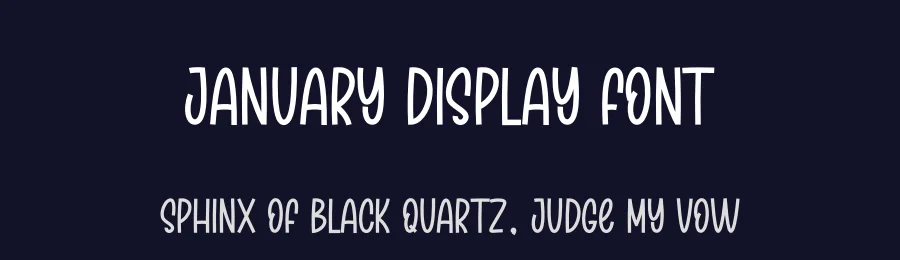 January Display Font by creativeletter — Display Font — thumbnail 2