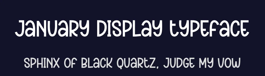 January Display Typeface by creativeletter — Display Font — thumbnail 2