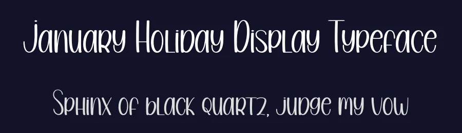 January Holiday Display Typeface by creativeletter — Display Font — thumbnail 2