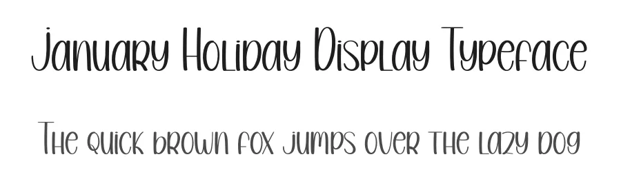January Holiday Display Typeface by creativeletter — Display Font