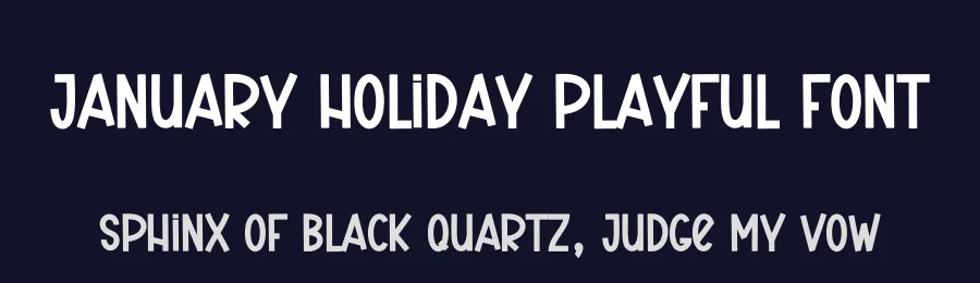 January Holiday Playful Font by creativeletter — Display Font — thumbnail 2