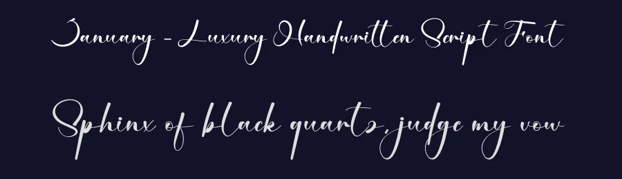 January – Luxury Handwritten Script Font by creativeletter — Script Handwritten Font — thumbnail 2