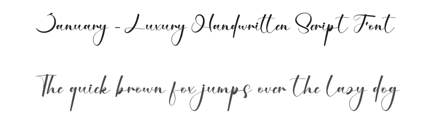 January – Luxury Handwritten Script Font by creativeletter — Script Handwritten Font