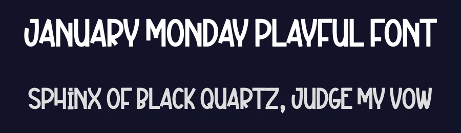 January Monday Playful Font by creativeletter — Display Font — thumbnail 2