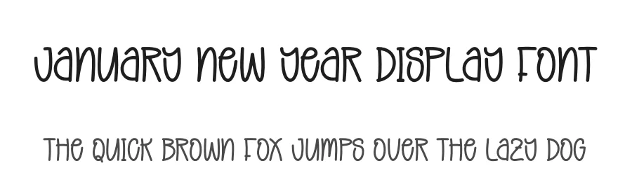 January New Year Display Font by andikastudio — Display Font