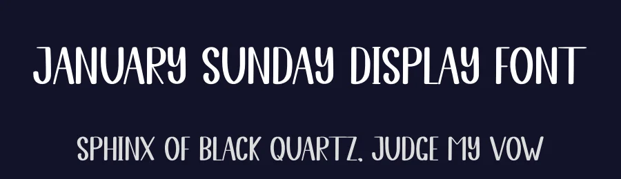 January Sunday Display Font by creativeletter — Display Font — thumbnail 2