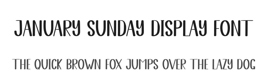 January Sunday Display Font by creativeletter — Display Font