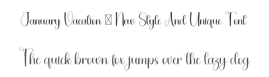 January Vacation – New Style And Unique Font by freshtypeink — Script Handwritten Font