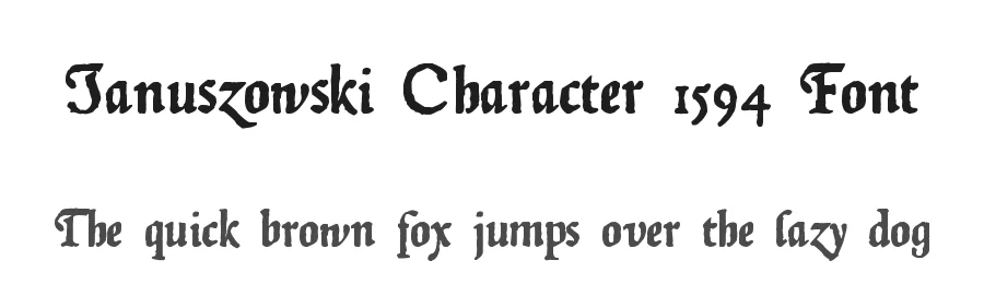 Januszowski Character 1594 Font by zai — Decorative Font