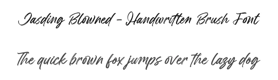 Jasding Blowned – Handwritten Brush Font by letterenastudios — Script Handwritten Font