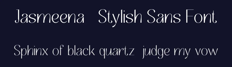 Jasmeena – Stylish Sans Font by Pikgura Type — Serif Font — thumbnail 2