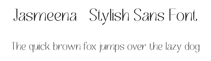 Jasmeena – Stylish Sans Font by Pikgura Type — Serif Font