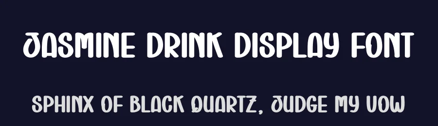 Jasmine Drink Display Font by creativeletter — Display Font — thumbnail 2
