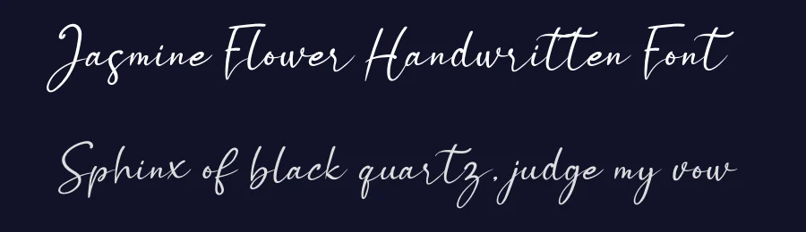 Jasmine Flower Handwritten Font by andikastudio — Script Handwritten Font — thumbnail 2