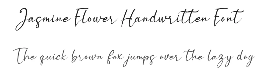 Jasmine Flower Handwritten Font by andikastudio — Script Handwritten Font