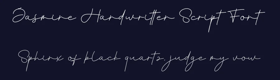 Jasmine Handwritten Script Font by creativeletter — Script Handwritten Font — thumbnail 2