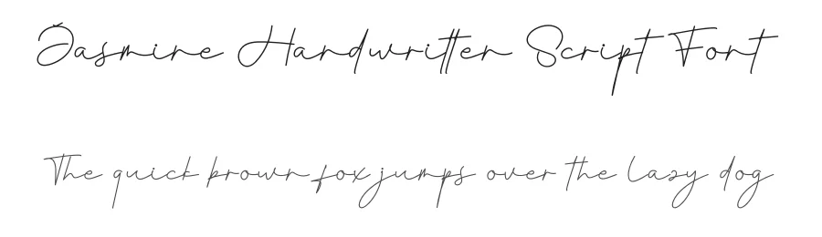 Jasmine Handwritten Script Font by creativeletter — Script Handwritten Font