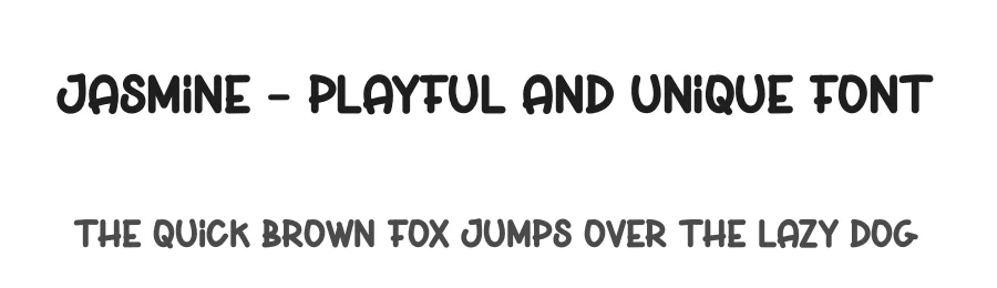 Jasmine – Playful And Unique Font by andikastudio — Display Font
