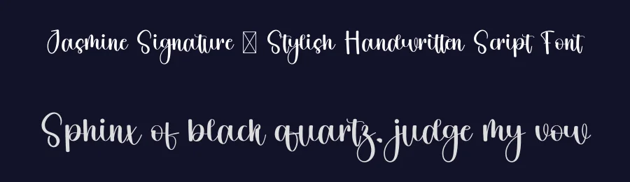 Jasmine Signature – Stylish Handwritten Script Font by freshtypeink — Script Handwritten Font — thumbnail 2