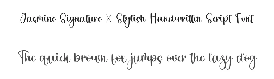 Jasmine Signature – Stylish Handwritten Script Font by freshtypeink — Script Handwritten Font
