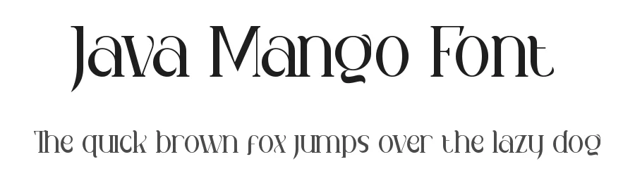 Java Mango Font by nihstudio — Serif Font
