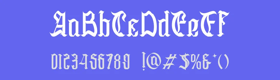 Javier Skull Blackletter Font by Dhabee — Blackletter Font — thumbnail 3