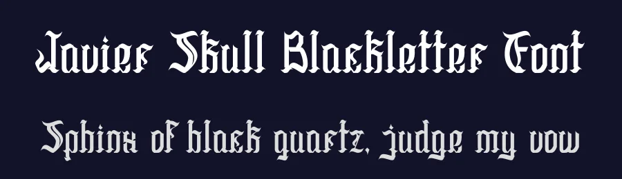 Javier Skull Blackletter Font by Dhabee — Blackletter Font — thumbnail 2