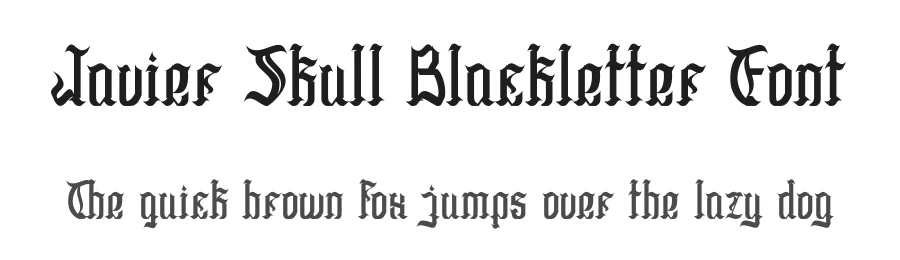 Javier Skull Blackletter Font by Dhabee — Blackletter Font