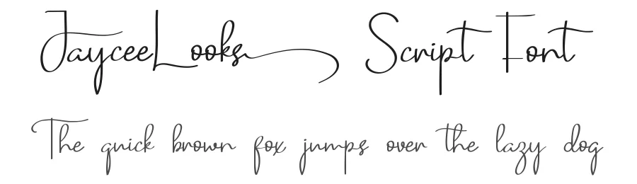 Jaycee Looks Script Font by CalligraphyFonts.net — Script Handwritten Font