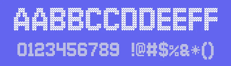 JDR SweatKnitted Font by Jefferson Del Rosario — Display Font — thumbnail 3