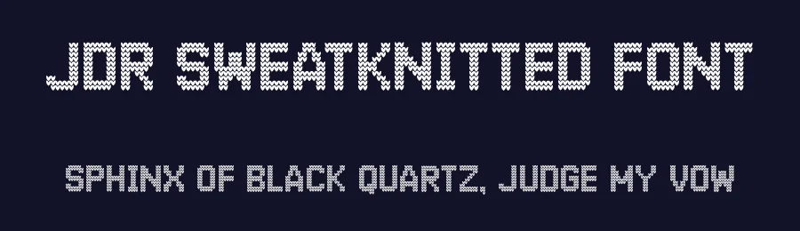 JDR SweatKnitted Font by Jefferson Del Rosario — Display Font — thumbnail 2