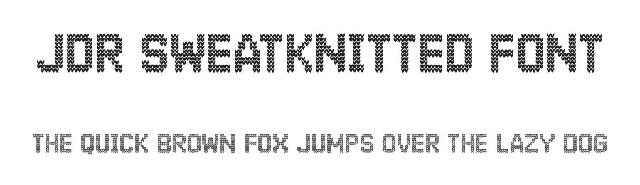 JDR SweatKnitted Font by Jefferson Del Rosario — Display Font