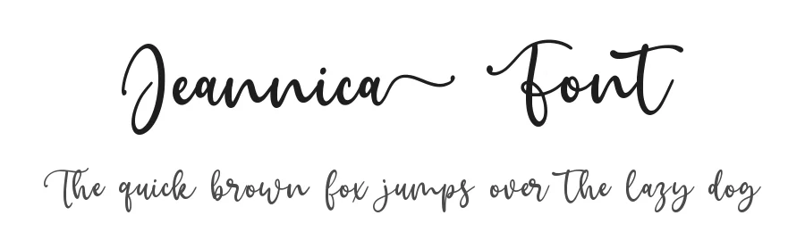 Jeannica Font by qwrtype — Script Handwritten Font